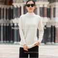 pull blanc en cachemire de femme